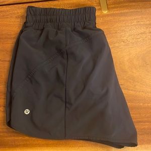 Lululemon Navy Track That Mid-Rise 5” Shorts